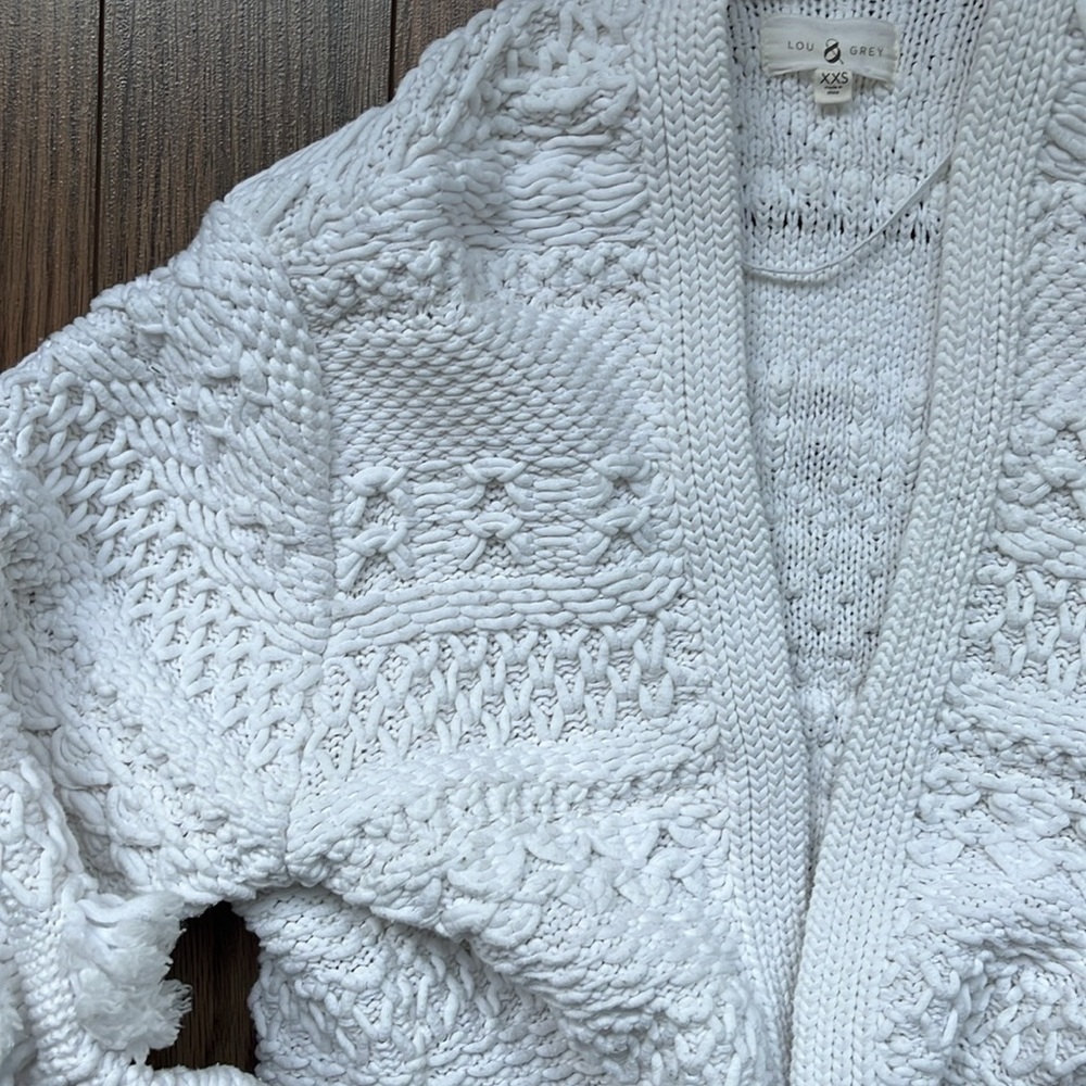 LOU & GREY Cotton Blend Boho Cardigan oversized XXS-S - Picture 2 of 11